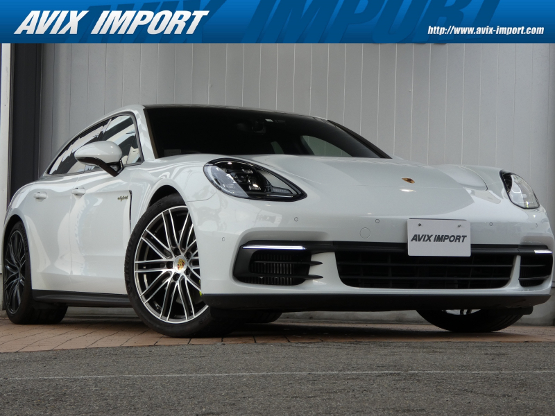 ポルシェ パナメーラ スポーツツーリスモ 4 E-Hybrid Sport turismo スポーツクロノPKG パノラミックR スポーツ 黒革 シートヒーター PCMナビ Bカメラ クルコン LCA LKA LEDヘッドライト PASMエアサス 4ゾーンAC ソフトクローズドア 専用キャリパー 911ターボデザイン21AW 禁煙 右H正規D車