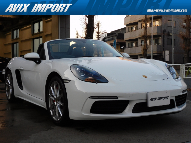 ポルシェ 718 ボクスター S 右H 正規D車 7速PDK ｽﾎﾟｰﾂｸﾛﾉPKG 黒幌 黒革 GTｽﾎﾟｰﾂｽﾃｱﾘﾝｸﾞ ｼｰﾄﾋｰﾀｰ PCMﾅﾋﾞ BOSEｻｳﾝﾄﾞ Bｶﾒﾗ ｸﾙｺﾝ ﾊﾞｲｷｾﾉﾝHL(PDLS付) 電動格納ﾐﾗｰ ｽﾎﾟｰﾂｴｸﾞｿﾞｰｽﾄ 赤ｷｬﾘﾊﾟｰ 純正19ｲﾝﾁAW 禁煙