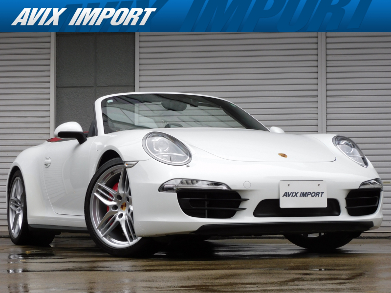 ポルシェ 911(Type991.1) 4S Cabriolet 水平対向6気筒(NA3.8L) 7速PDK 右H正規D車 赤幌 ｽﾎﾟｰﾂｸﾛﾉPKG 黒革 ｼｰﾄﾋｰﾀｰ 14Wayﾒﾓﾘｰ付ﾊﾟﾜｰｼｰﾄ 純正ﾅﾋﾞ BOSEｻｳﾝﾄﾞ Bｶﾒﾗ&PAS ｸﾙｺﾝ ﾊﾞｲｷｾﾉﾝHL(PDLS付) 電格ﾐﾗｰ PASM＆PTVﾌﾟﾗｽ 赤ｷｬﾘﾊﾟｰ  純正20AW 禁煙