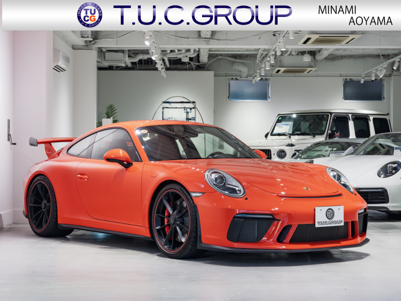 ポルシェ 911(Type991.2) GT3 ｽﾎﾟｰﾂｸﾛﾉPKG　正規D車 ﾌﾛﾝﾄﾘﾌﾄ 4wayｽﾎﾟｰﾂｼｰﾄ 純正PCMﾅﾋﾞ ﾘｱﾋﾞｭｰｶﾒﾗ CarPlay PDLSﾍｯﾄﾞﾗｲﾄ 専用20AW OPｶﾗｰ