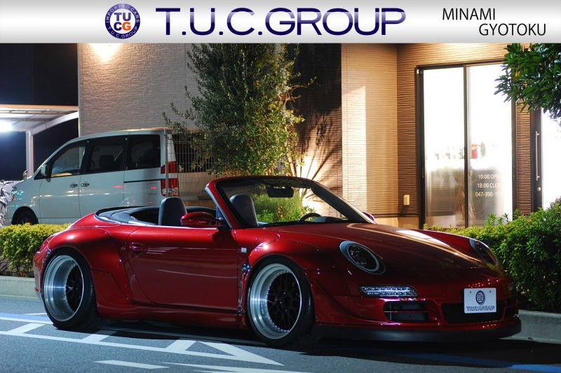 ポルシェ 911(Type997) ｶﾚﾗ4 ｶﾌﾞﾘｵﾚ　RWB997 ﾚｷﾞｭﾗｰﾜｲﾄﾞﾎﾞﾃﾞｨ RWBｺﾗﾎﾞﾚｰｼｮﾝWORK Meister19AW Fﾀﾞｳﾝｻｽ ﾘｱ車高調 黒革 ﾅﾋﾞTV ETC FCLﾘﾝｸﾞｷｾﾉﾝ LEDﾄﾞﾗｲﾋﾞﾝｸﾞﾗｲﾄ&ﾃｰﾙ ﾊﾟﾄﾞﾙｼﾌﾄ